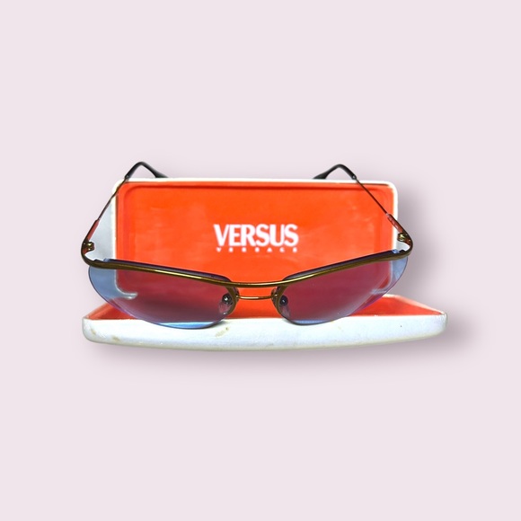 Vintage Versus Versace Mod L23 Half Frame Sunglasses 1990's Made in Italy - Picture 8 of 8